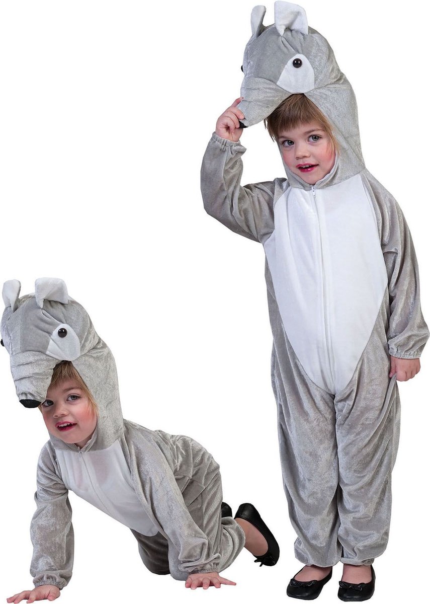 Grijze Regenwoud Tapir Kind Kostuum | Maat 140 | Carnaval kostuum | Verkleedkleding